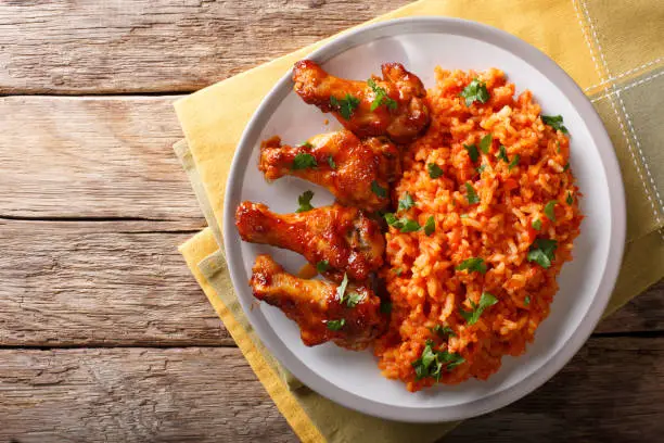 Jollof Rice with Wings